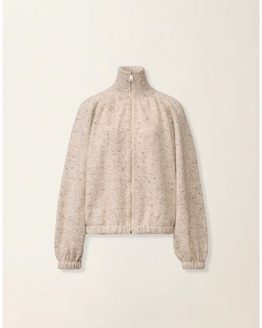 Fabiana Filippi Natural Oversized Donegal Yarn Bomber With Lurex, Cachà
