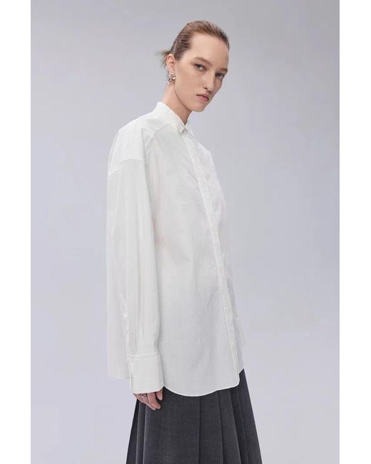 Fabrique White Tuxedo Wing Collar Shirt