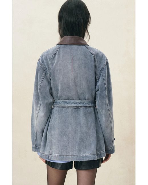 Fabrique Blue Romy Belted Barn Jacket