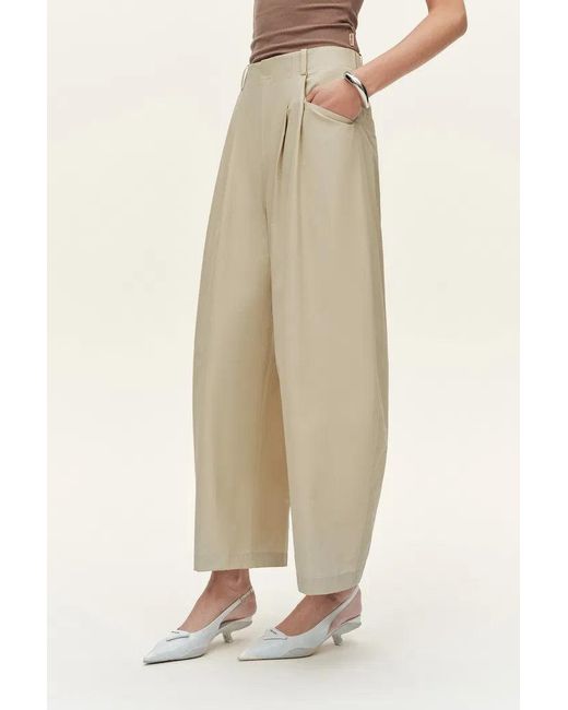 Fabrique Natural Sienna Airy Drawstring Barrel Leg Pants