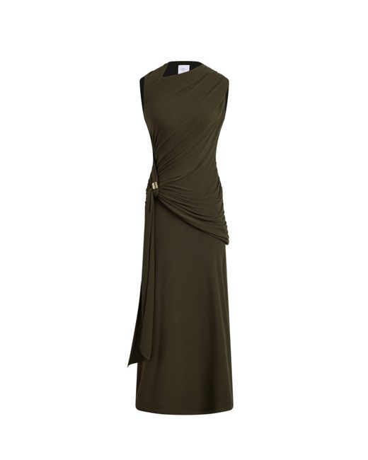 Fabrique Natural Delilah Asymmetric Draped Sleeveless Dress