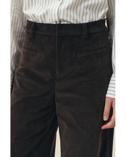 Fabrique Black Bblythe Deconstructed Wide Leg Pants