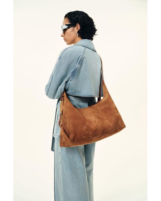 Fabrique Brown Aura Hobo Bag