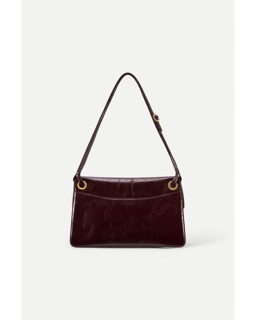 Fabrique Red Soft Rialto Double Flap Bag