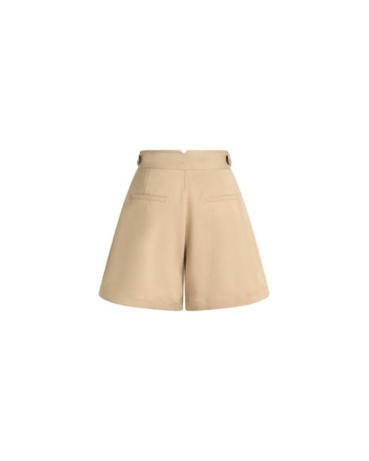 Fabrique Natural Charlotte Pleated Adjustable Waist Buckle A Line Skort