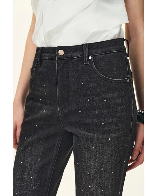 Fabrique Blue Gloria Side-Slit Flared Jeans