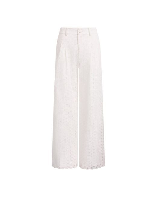 Fabrique Pink Eliana Cutwork Embroidery Wide Leg Pants