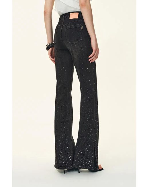 Fabrique Blue Gloria Side-Slit Flared Jeans