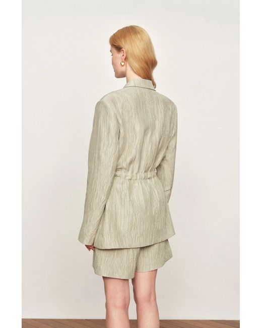 Fabrique Natural Cephas Pleated Fabric Blazer