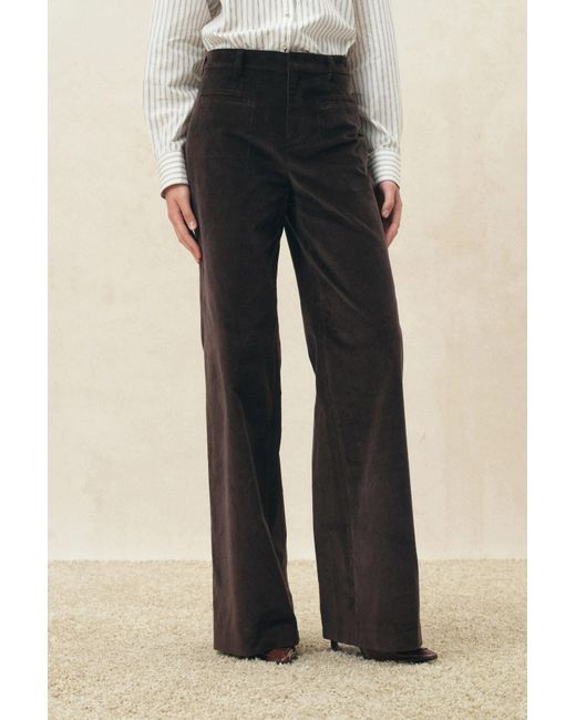 Fabrique Black Bblythe Deconstructed Wide Leg Pants