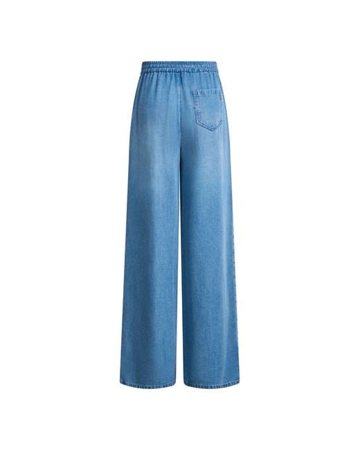 Fabrique Blue Eva Drapey Wide Leg Jeans