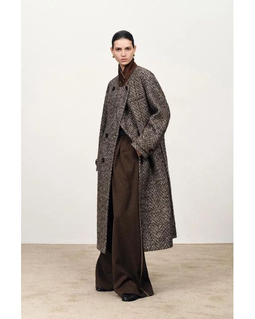Fabrique Multicolor Audrey Plaid Wool Coat
