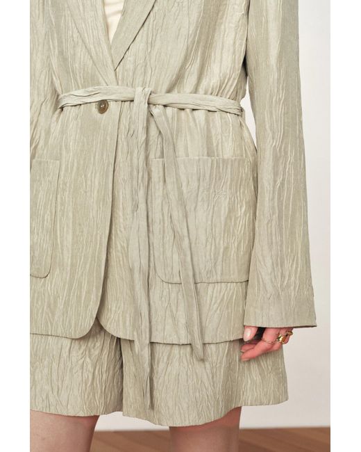 Fabrique Natural Cephas Pleated Fabric Blazer