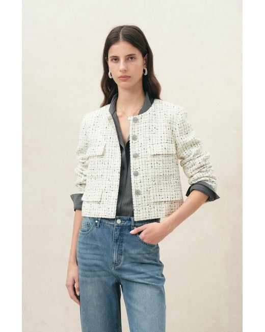 Fabrique Natural Victoria Shimmer Check Jacket