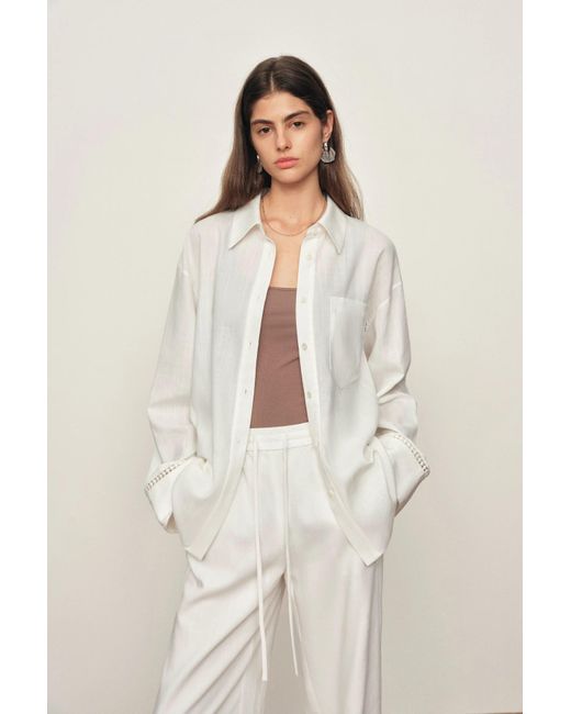 Fabrique Natural Eva Openwork Relaxed Shirt