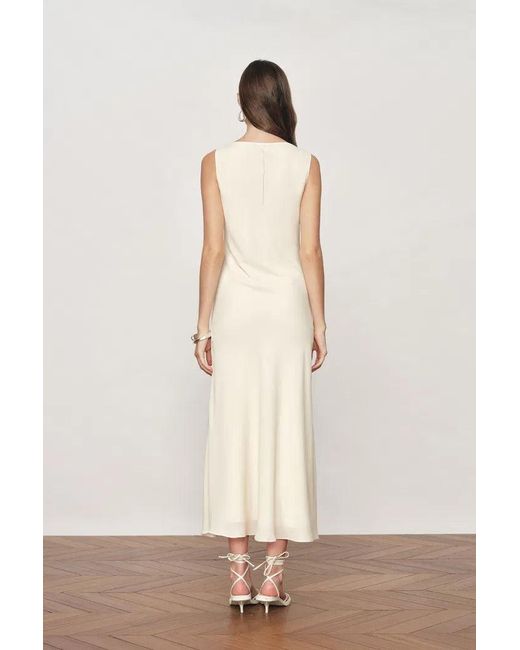 Fabrique Gray Sophia Floral Waist Cinched Sleeveless Dress