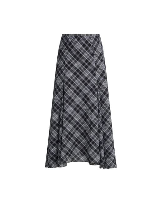 Fabrique Blue Fern Plaid Panelled Skirt