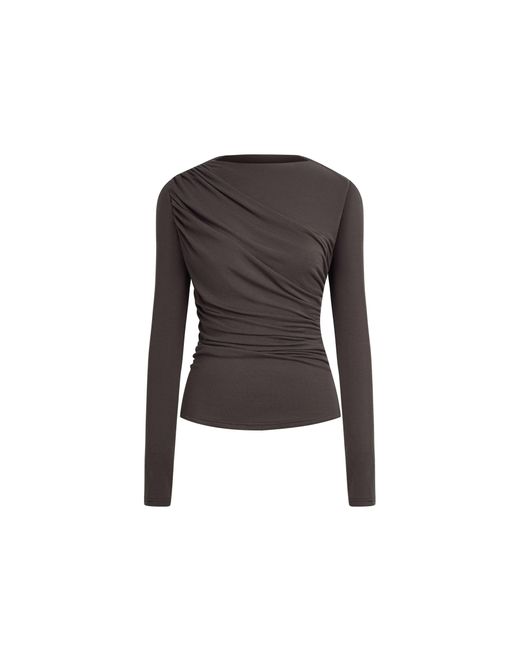 Fabrique Natural Nyx Drapy Ruched Off Shoulder Top