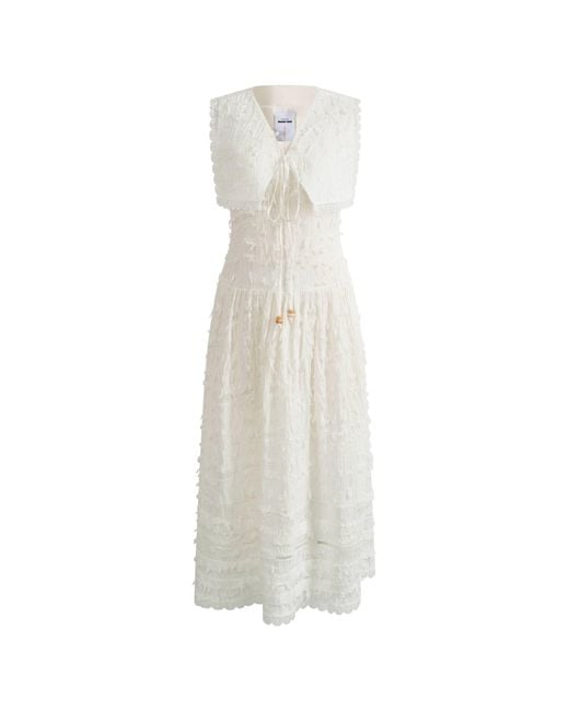 Fabrique Natural Geraldine Detachable Collar Sleeveless Dress