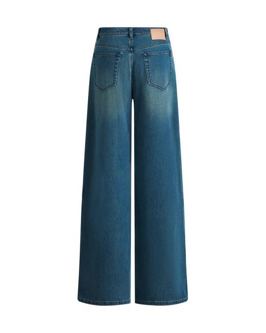 Fabrique Blue Carrie Front Pocket Washed Straight Jeans