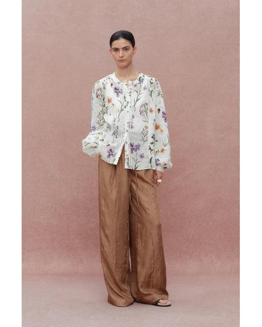 Fabrique Multicolor Perla Hand Painted Flora Blouse