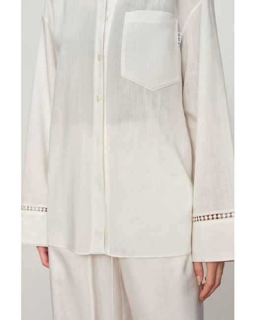 Fabrique Natural Eva Openwork Relaxed Shirt