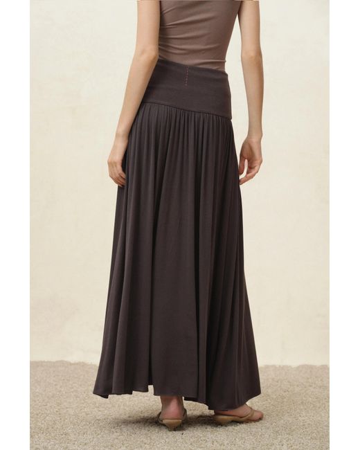 Fabrique Black Nemesis Drapy Ruched Skirt