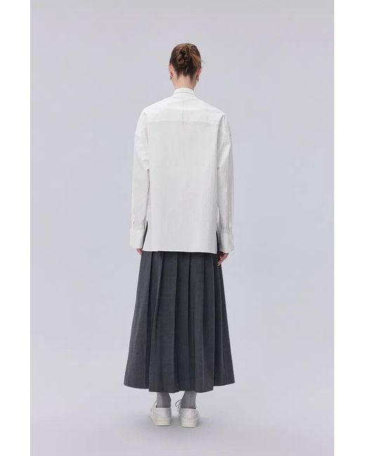 Fabrique White Tuxedo Wing Collar Shirt