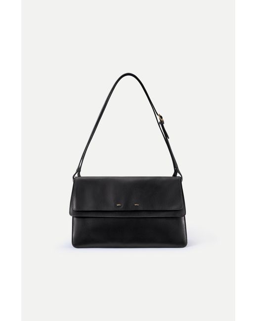 Fabrique Black Soft Rialto Double Flap Bag