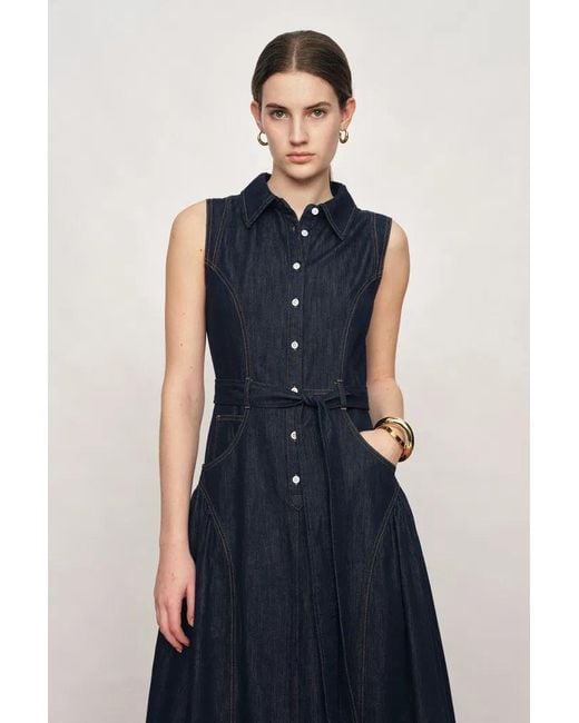 Fabrique Blue Anais Denim Sleeveless Dress