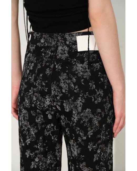Fabrique Black Sylvia Custom Jacquard Flared Jeans