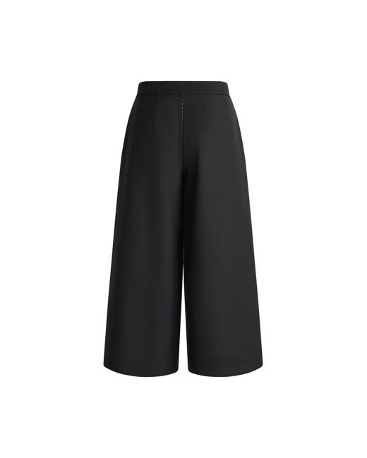 Fabrique Black Toranto Cropped Wide Leg Pants