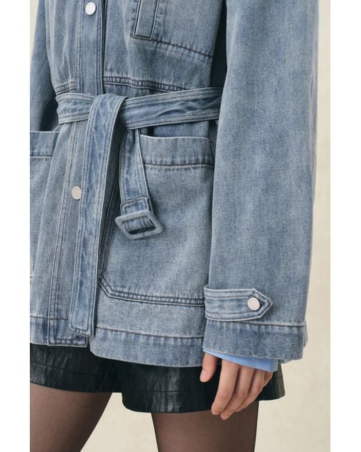 Fabrique Blue Romy Belted Barn Jacket