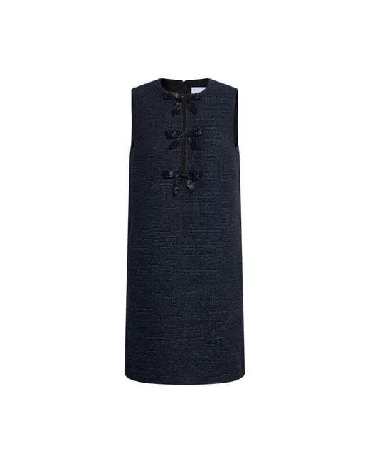 Fabrique Blue Rosalind Beaded Bow Dress
