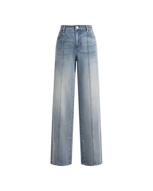 Fabrique Blue Calli Studded Wide Leg Jeans