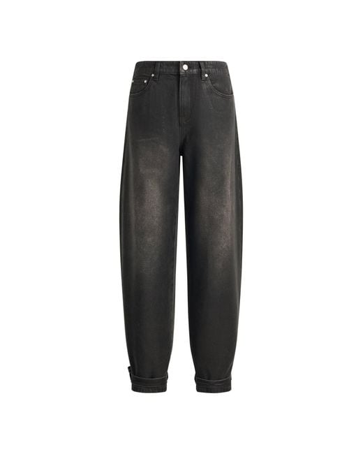 Fabrique Black Lila Cinch Hem Barrel Leg Jeans