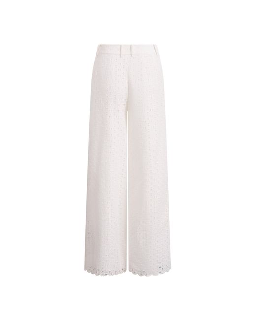Fabrique Pink Eliana Cutwork Embroidery Wide Leg Pants