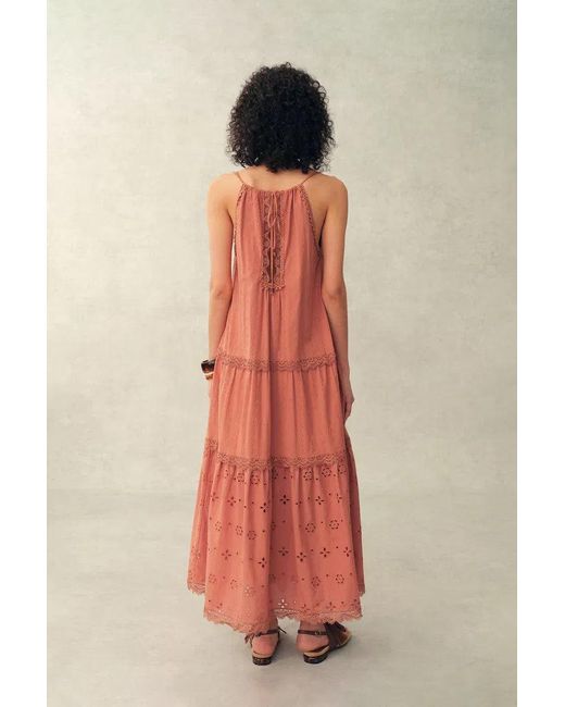 Fabrique Brown Celia Layered Strap Dress