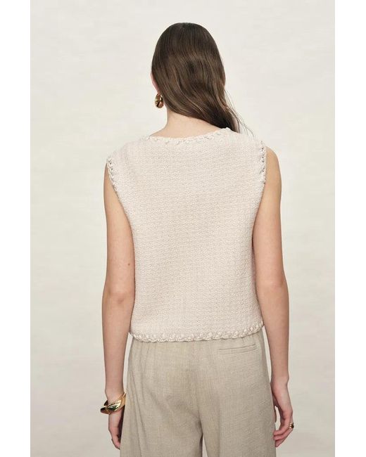 Fabrique Natural Jinelle Hand-Crocheted Textured Sleeveless Vest Top