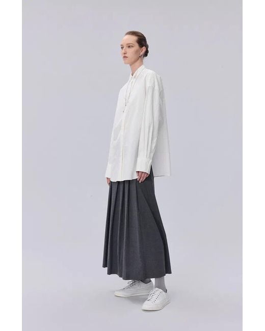 Fabrique White Tuxedo Wing Collar Shirt