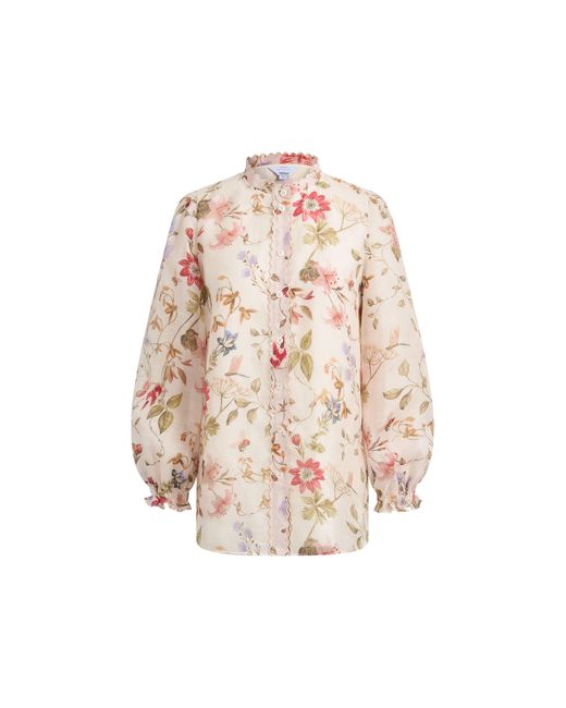 Fabrique Natural Adelaide Handpainted Floral Blouse