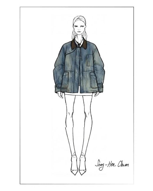Fabrique Blue Romy Belted Barn Jacket