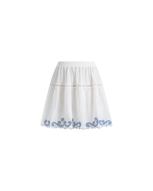 Fabrique Natural Maggie Embroidery Resort Wear Tiered Skirt With Safety Shorts