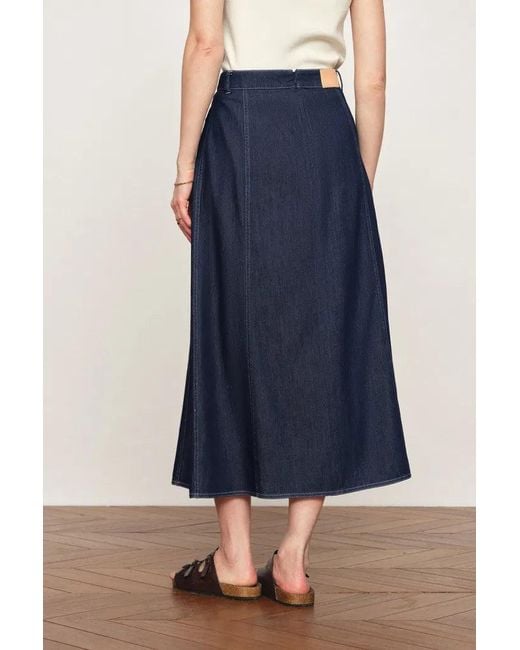 Fabrique Blue Sloane Tencel Denim Vest Top And Skirts Matching Set