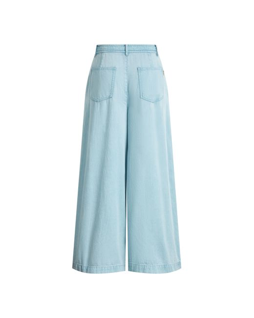 Fabrique Blue Ivy Elasticated Waist Wide-Leg Jeans