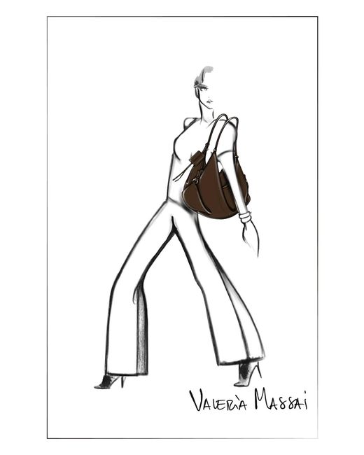 Fabrique Brown Aura Hobo Bag