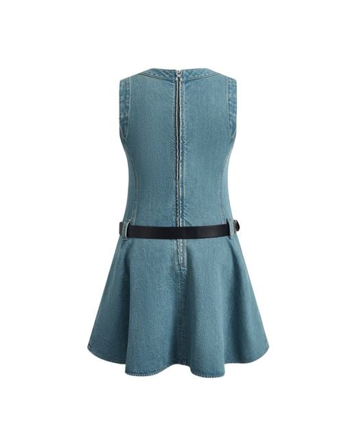 Fabrique Blue Lisa Lower Waist Belted Sleeveless Dress