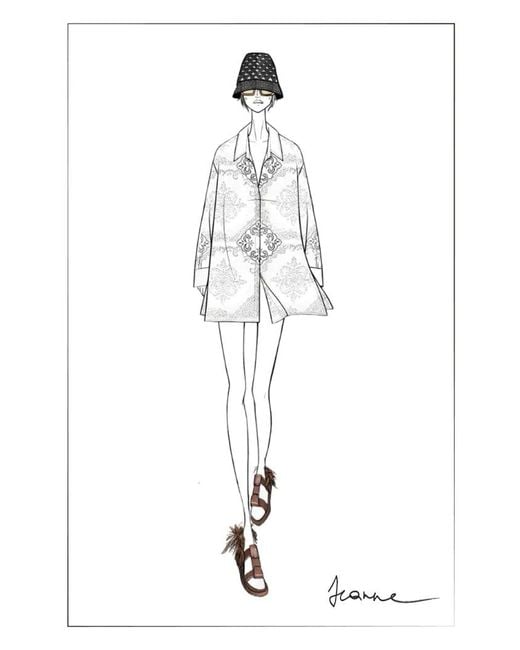 Fabrique Natural Eliana Cutwork Embroidery Longline Cover Up Long Sleeves Shirt