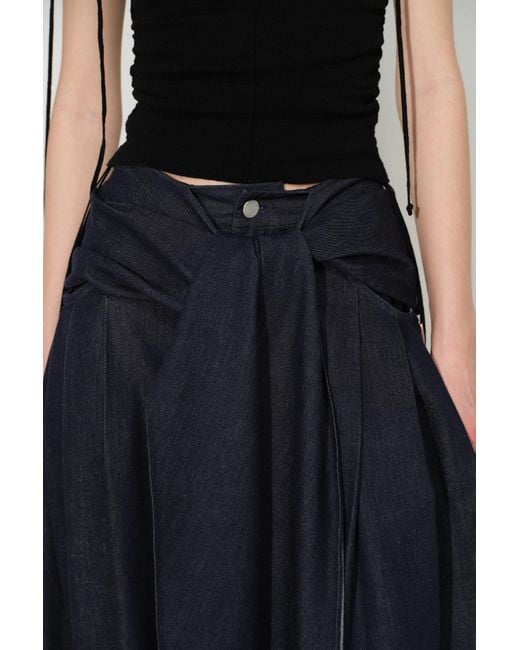 Fabrique Blue Jayne Belted Wide Leg Jeans