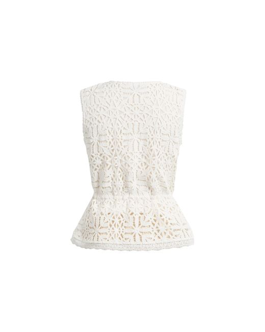 Fabrique Natural Zane Open Knit Drawstring Top